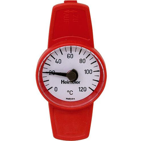 Thermomètre pour vanne Globo Rouge pour rééquiper adapté à DN40-50 (1/2)