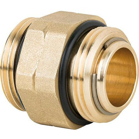 Nipple double 6 pans rotatif filetage mâle 3 4 x mâle 1 nickele (1/2)