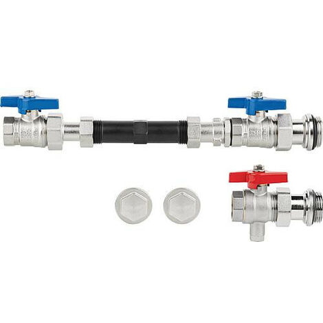 Pièce de raccordement WS WMZ-41/3 raccord fem 3/4" 110mm horizontal avec bouchon DN25 1" (1/2)