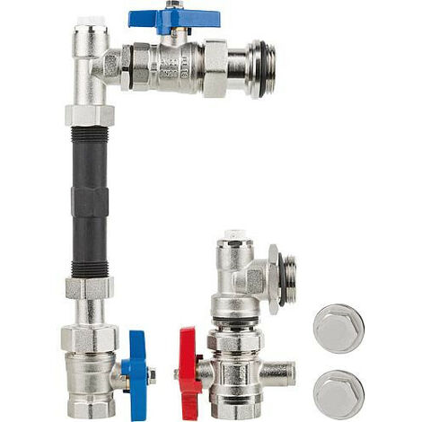 Pièce de raccordement WS WMZ V 3/4" vertical fem avec bouchon DN25 1" (1/2)