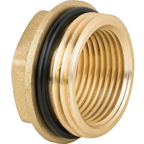 Pièce de réduction avec filetage mâle-femelle filetage mâle 3/4" x filetage femelle 3/8" laiton poli (1/2)