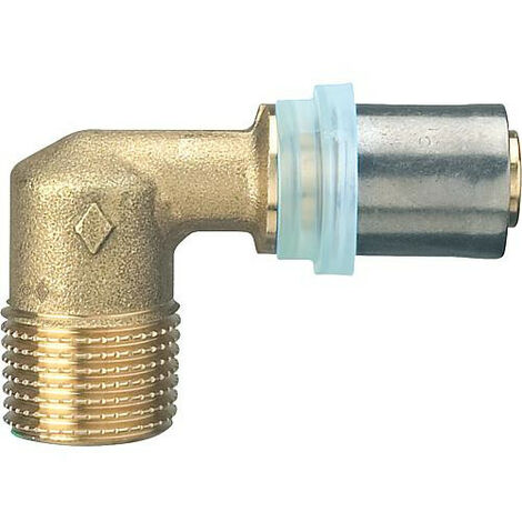 EVENES raccord a sertir pour multic,, coude 90° reducteur male, 16x2mm - 3/4",contour TH (1/2)