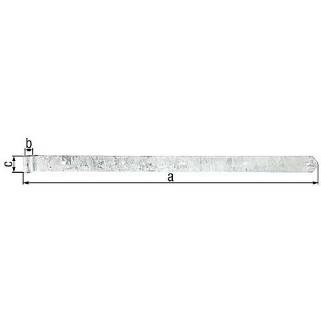 Penture droite/arrondie 800 x 45 mm, diam. 16 mm, galvanisé a chaud (1/3)