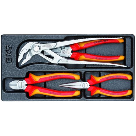 Jeu de pinces GEDORE VDE 4 pieces en module plast. ABS (1/5)