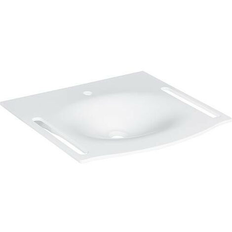 Vasque Elida en bétacryle blanc, avec 1 trou robinet lxhxp: 620x132x540mm (1/3)