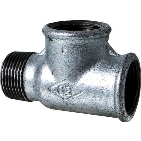 Raccord en fonte malleable galva Nr.134 piece en T fem/fem/male diam. 1" (1/3)