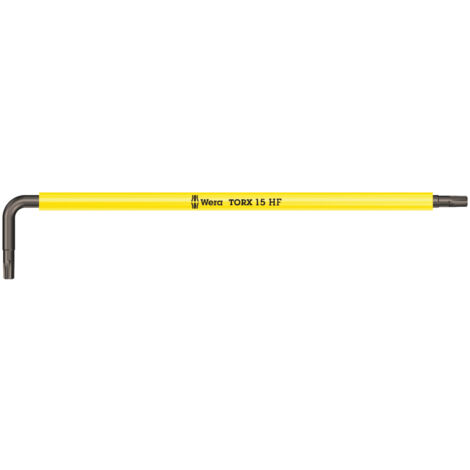 Cle male coudee WERA BlackLaser TORX T15, long, avec fonction de retenue (1/5)