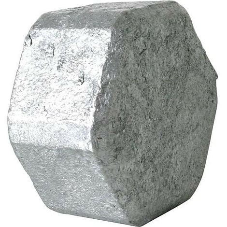 Raccord fonte malléable bouchon F hexagonal galva Série 300