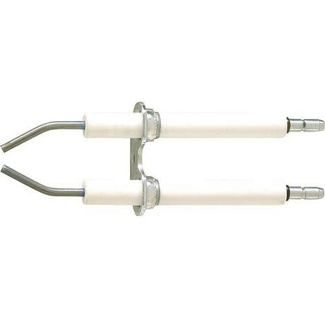 Electrode d'allumage double pour chaudières Viessmann – Isolateur 7 x 62 mm – Raccord 4 mm – Compatible Vitoflame 300