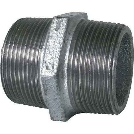 Raccord en fonte malleable galva Nr.280 Double nipple mamelon diam. 3/8" (1/3)
