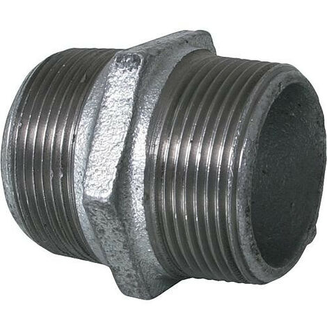 Raccord en fonte malleable galva Nr.281 Double nipple avec filet droit et gauche diam. 1 1/4" (1/3)