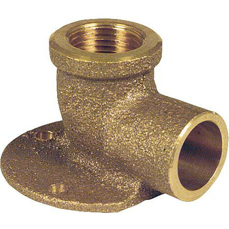 Raccord a souder en laiton rouge 4471g coude mural 15-R 1/2" fem WG906 (1/2)