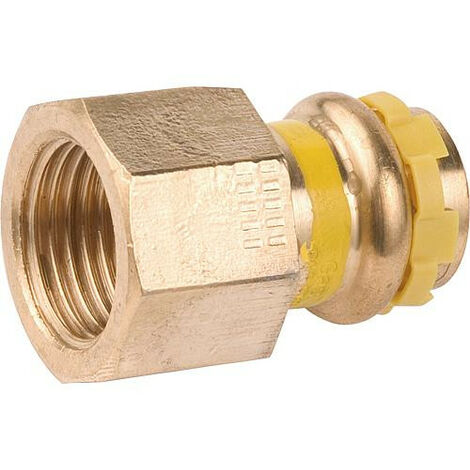 Raccord a sertir en bronze gaz Manchon de reduction filet fem 18x3/4 PG 4270G Gaz contour V (1/4)