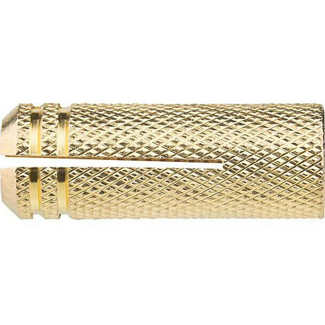 Chevilles à expansion en laiton M6x22mm – Lot de 25 pièces – Résistantes à la corrosion pour béton et brique pleine – Installation facile – TOX