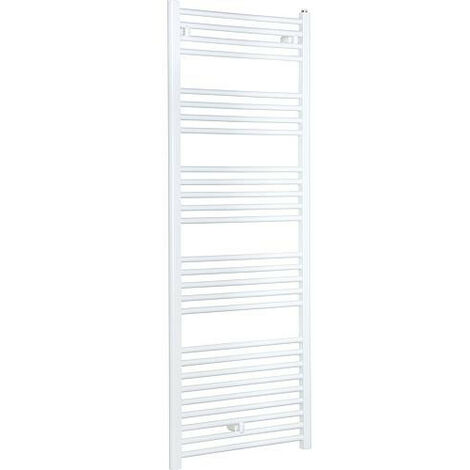 Radiateur seche-serviette droit Type JESSICA 1200X450 mm couleur blanc RAL 9016