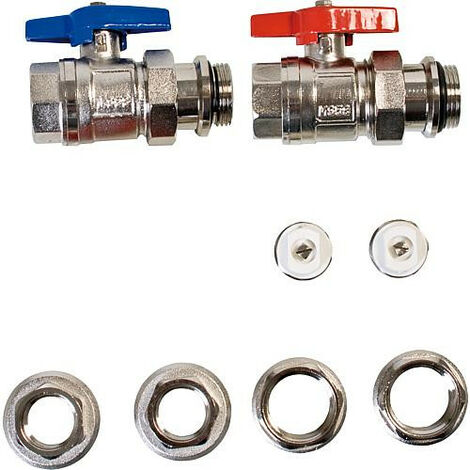 Robinetterie de raccord WS Type 1" horizontale pour repartiteur en laiton (1/2)