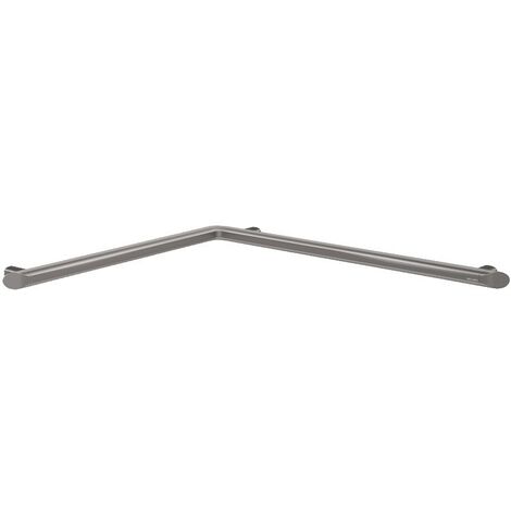 Delabie – Barre de maintien coudée d'angle 2 murs – Aluminium époxy anthracite métallisé – Dimensions 695 x 695 mm – Charge maximale 200 kg