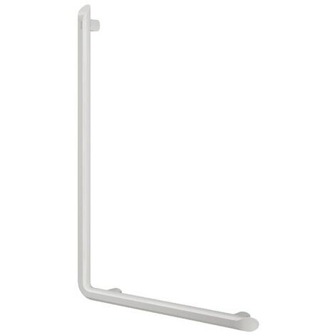 Barre de maintien en L - Blanc mat Siege de douche : blanc mat - H.750mm