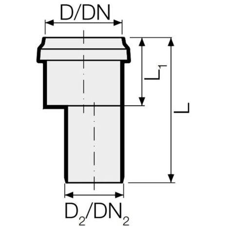 Tube réduit HT DN 40x50