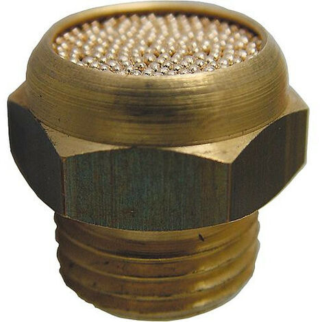 Silencieux en bronze fritte version plate avec ecrou six pans G 1/8 (1/2)