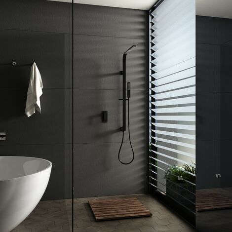 ENSEMBLE DE DOUCHE ENCASTRÉ NOIR BAHAMAS (1/4)