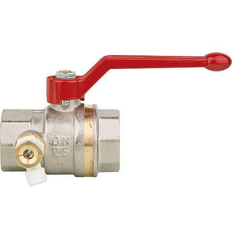 Robinet a boisseau spherique Aster ACS, fem/fem 2", PN40, avec vidage rotatif, levier alu (1/2)