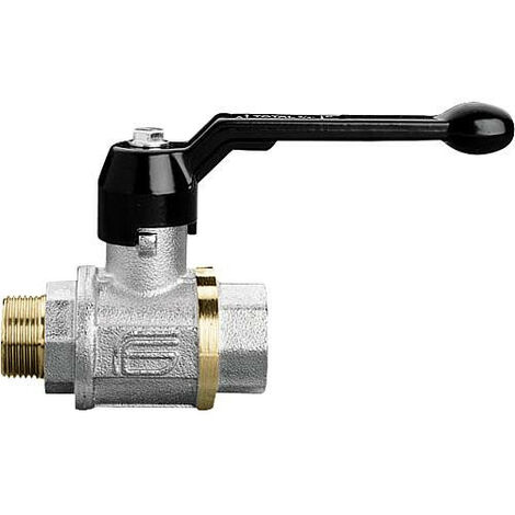 Robinet a bille en laiton TOTAL filetage male/femelle 3/8" avec levier manuel alu (1/2)