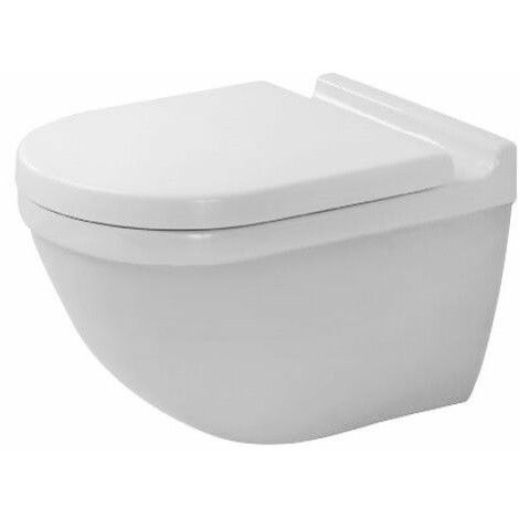 Cuvette Starck 3 Rimless  Couleur scarabeo: Blanc brillant - Version Abattant: Abattant standard