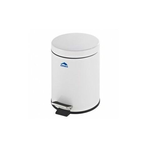 Poubelle à pédale 5 Litres Finitions accessoires: Acier époxy blanc (1/2)