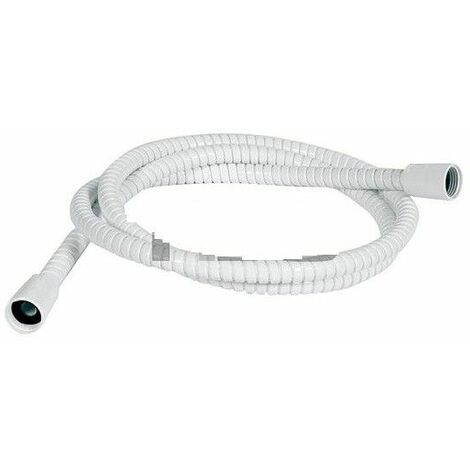 Hansgrohe – Flexible de douche 200 cm – Plastique blanc – Auto-étanchéifiant – Raccord DN 15 (1/2') – Résistance à la flexion