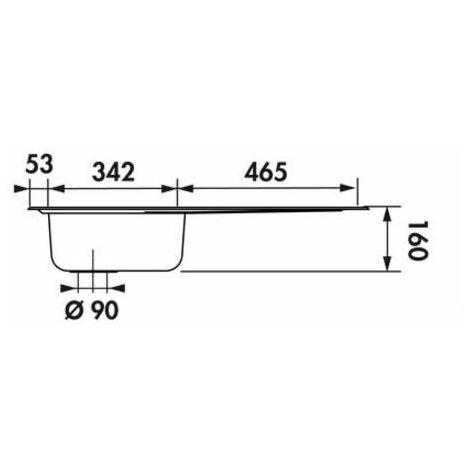 Évier de cuisine Ronde en Inox nid d'abeille - Ø435 x P 170 mm - sous-meuble