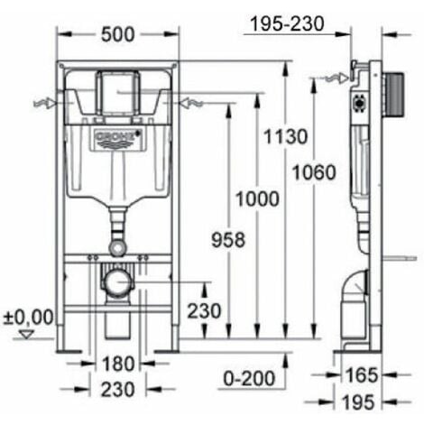 Bâti Support Pack Wc Alterna Verseau Cuvette Suspendue Sans Bride