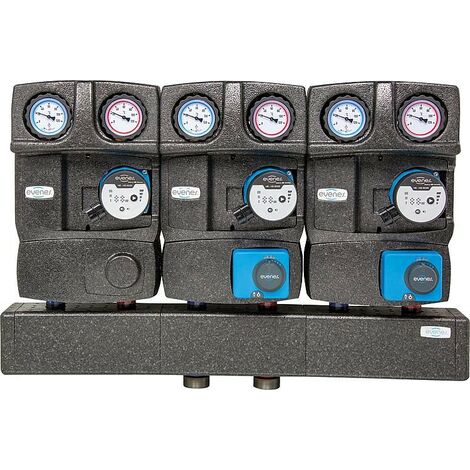 Module groupe de distribution Evenes, 1x circuit direct, 2x circuit mélangé, DN25 (1")