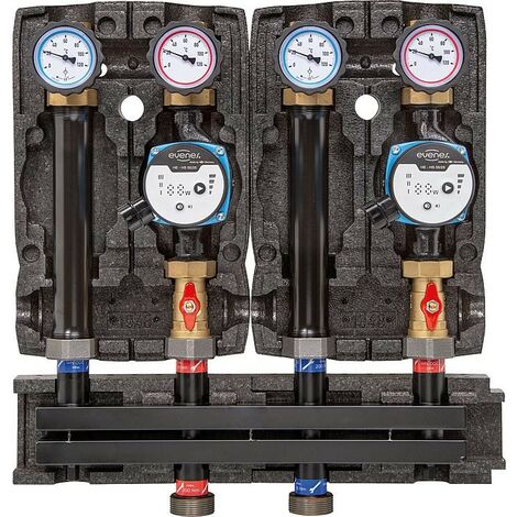 Module groupe de distribution Evenes, 2x circuit direct, DN25 (1") (1/3)