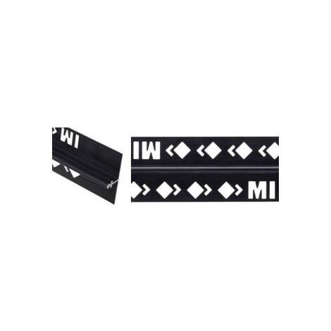 Profile fixmi alu anodise noir mat brosse Epaisseur: 12.5 mm - Longueur profilé: 2m50 (1/4)