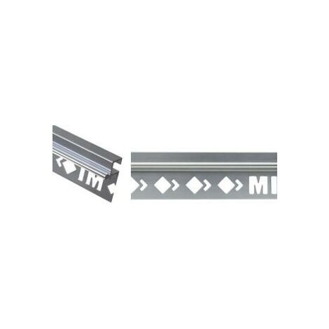Profiles fixmi arret alu anodise argent brillant Epaisseur: 12.5 mm - Longueur profilé: 2m50 (1/4)