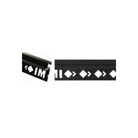 Profiles fixmi arret alu anodise noir mat brosse Longueur profilé: 2m50 - Epaisseur: 6 mm (1/4)