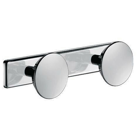 Delabie – Porte-vêtement 2 têtes en acier inox poli brillant – Fixations invisibles – Dimensions 215x40mm – Poids 300g – Réf. 302