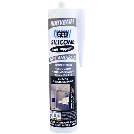 Gebsicone W2 cartouche 280 ml, gris anthracite
