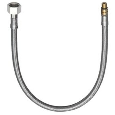 Hansgrohe – Tuyau de raccordement flexible 450 mm – Écrou union M8 x 0.75 G 3/8 – Connexion durable pour installations sanitaires (1/3)