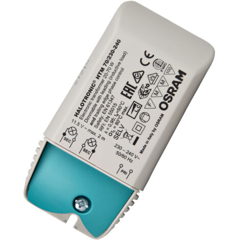 Ledvance – Transformateur pour tableau électrique 20-70W – Tension 230V – Sortie 11.2V – Protection contre surcharges et surchauffes