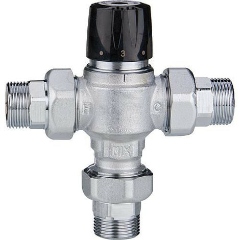 Vanne mélangeuse Easyflow Mix802 30-65°C, Kvs 5, DN32 (1 1/4``), mâle,rac.inclus (1/2)