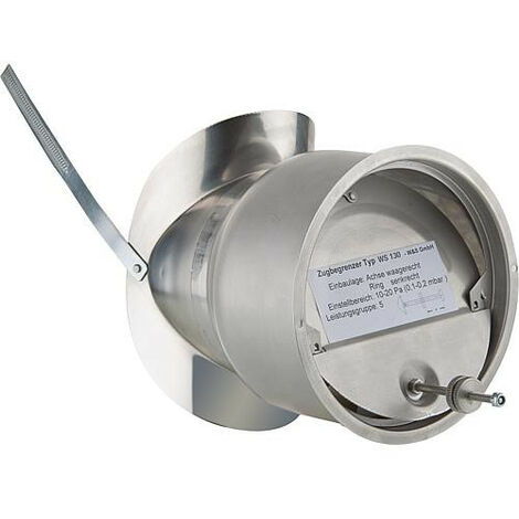 Régulateur de tirage inox V2A 150 mm – Raccord fileté plomberie – Configuration optimisée pour chauffage – Résistant à la corrosion – WS