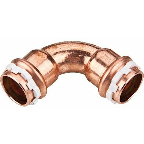 Raccord a sertir solaire cuivre Coude 90°, 22 mm, fem/fem Type VCS 5002, contour V (1/3)