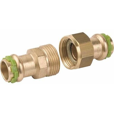 Raccord a sertir en bronze Contour V, raccord visse joint plat P 4330 diam. 18 mm (1/4)