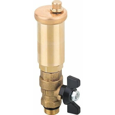 Purgeur d air rapide solaire avec robinet a bille jusqu a max 150c (1/2)