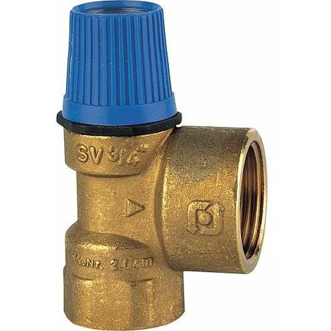 Vanne sécurité sanitaire large 10 bars fem 3/4" x 1" max 140°C (1/2)