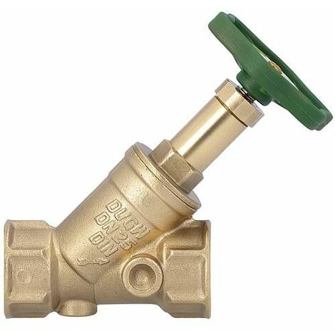 Robinet a soupape a siege oblique DN15 1/2" - sans vidage broche non montante-filet fem x fem