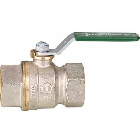 V.a boisseau spherique R950W Dado, DN15 (1/2") femelle Laiton nickele / poignee levier (1/2)