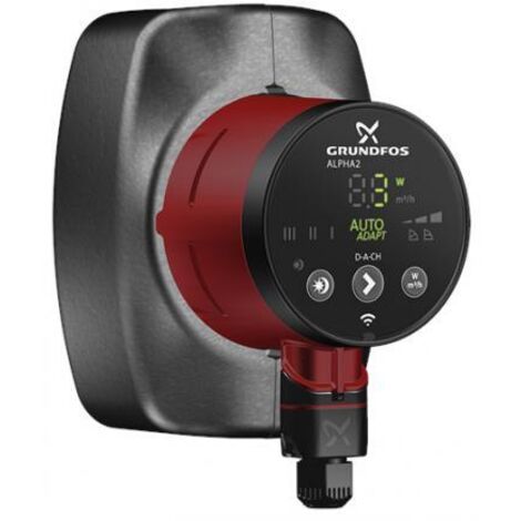 Grundfos ALPHA2 25-80 180 mm Umwälzpumpe für Heizungs- und Klimaanlagen 50 W, G 1 1/2,  99261732